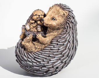 Shunyaju Statues Solaires En Forme De Hérisson Pour Décoration De Jardin Avec Lumières LED Papillon Pour Terrasse, Balcon, Cour, Pelouse, Cadeau D'anniversaire Pour Maman, Grand-mère, Femme