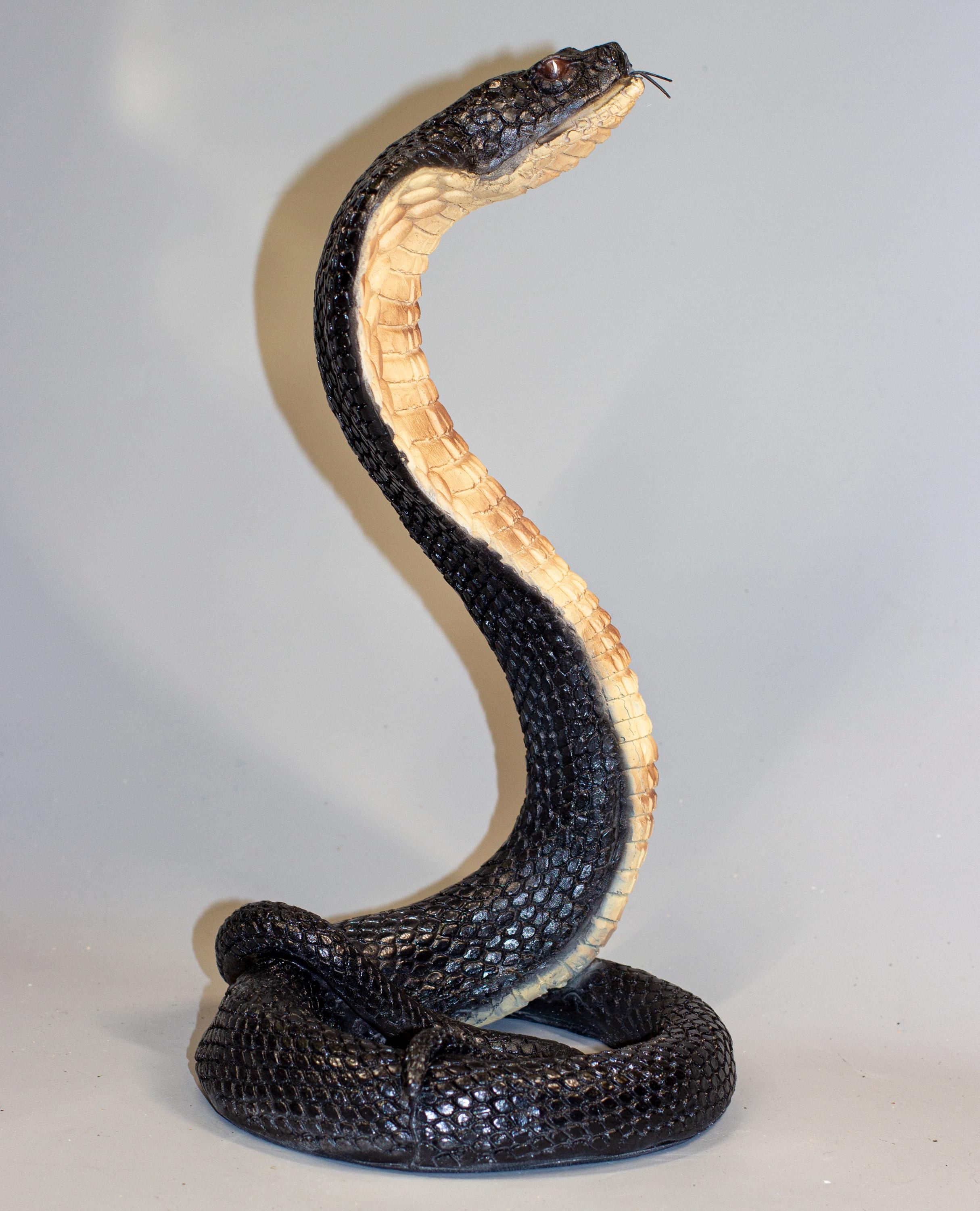 キングコブラ ヘビの彫刻 *野生動物の彫像 爬虫類 *十二支風水記念品