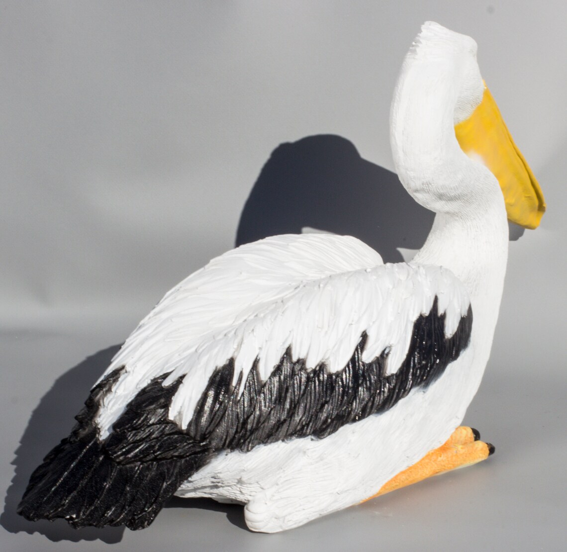 Pelican Statue Coastal Bird Sculpture Nautical Garden Decor Etsy