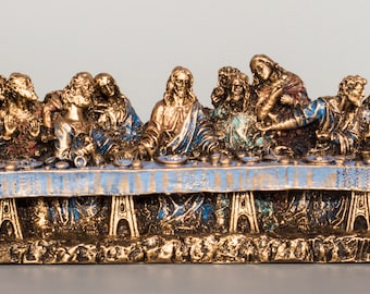Last Supper Statue *Lords Supper *Jesus Christ Sculpture *Christian Table Decor *Devotional Easter Gifts *Holy Father Religious Figurine Art