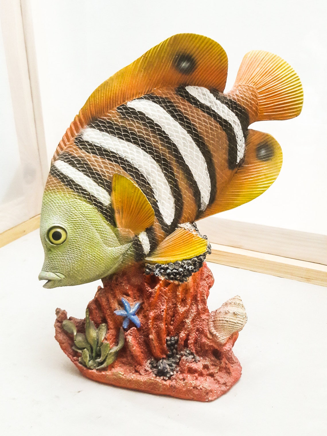 Tropical Fish Statues coral Reef Decor sealife Sculpture Etsy
