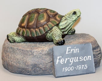 Turtle Urn for Human Ashes *Unusual Cremation Memorial Statue *Burial Wildlife Artistic Keepsake *Unique Remembrance Funeral Box Adult Large