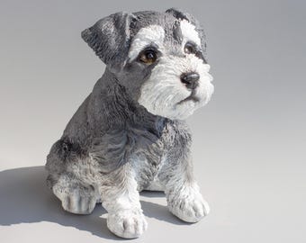Schnauzer Dog Piggy Bank Figurine *Unusual Money Pot Cash Storage Adult Child *Keepsake Coin Box *Home Decor Animal *Useful Birthday Gifts