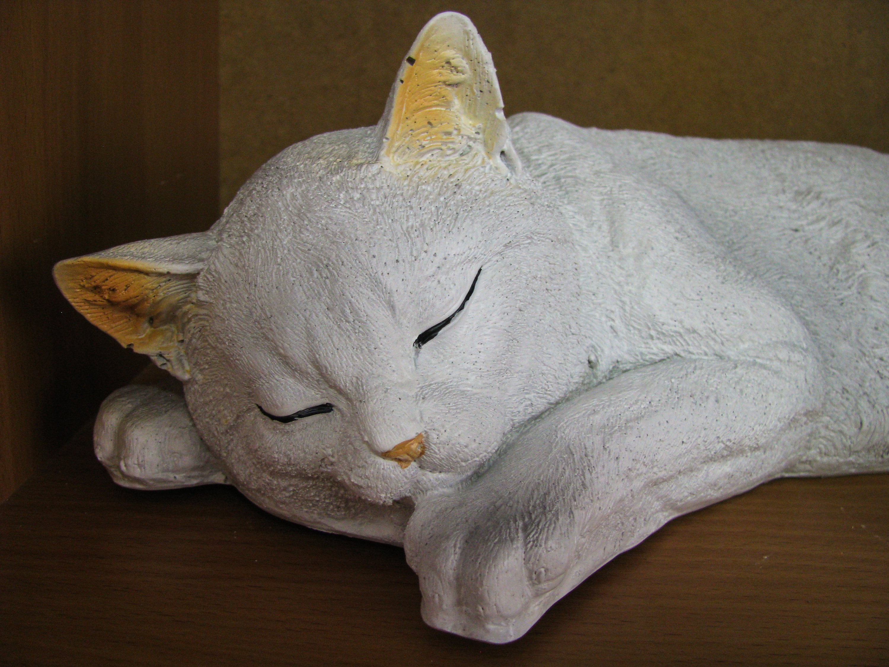 Sleeping Cat Figurine Garden Statue Cat Memorial Pet Etsy