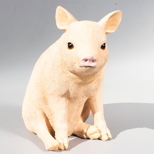 Pig Statue Garden *Farm Animal Sculptures *Hog Figurine Back Yard Outdoor *Funeral Keepsake Piglet *Pet Sympathy Gift *Farmhouse Decor Swine