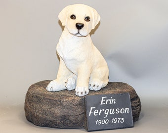 Dog Urn Human Ashes *Cremation Memorial Statue Outdoor *Adult Burial Artistic Keepsake Box Plaque *Unique Remembrance Funeral Souvenir Large