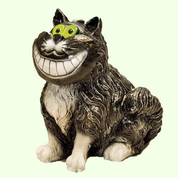 Cheshire Cat Figurines Garden Statue Cat Fairy Yard Decor Etsy