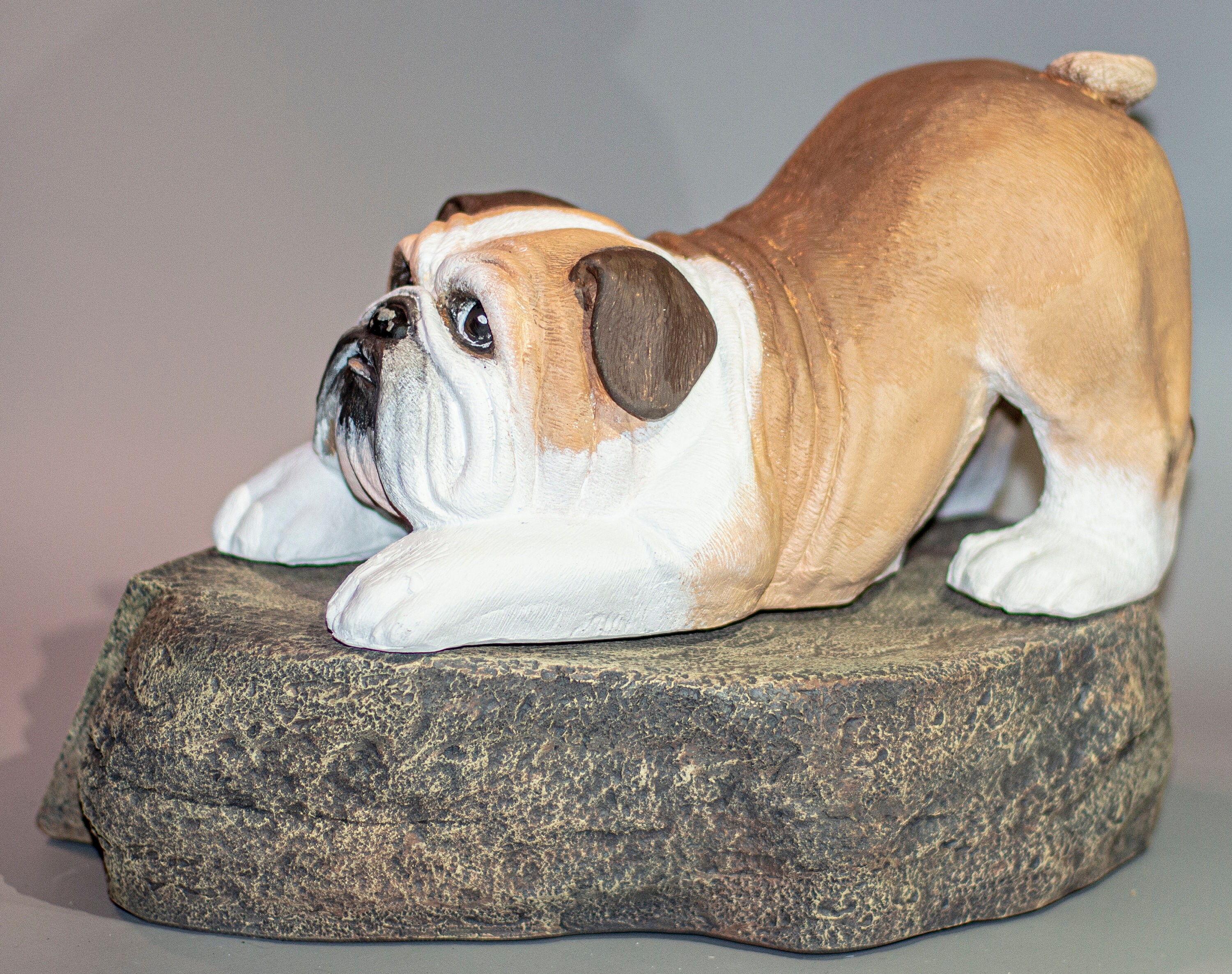 English Bulldog Urn cremation Statue Pet Ashes dog Memorial Etsy