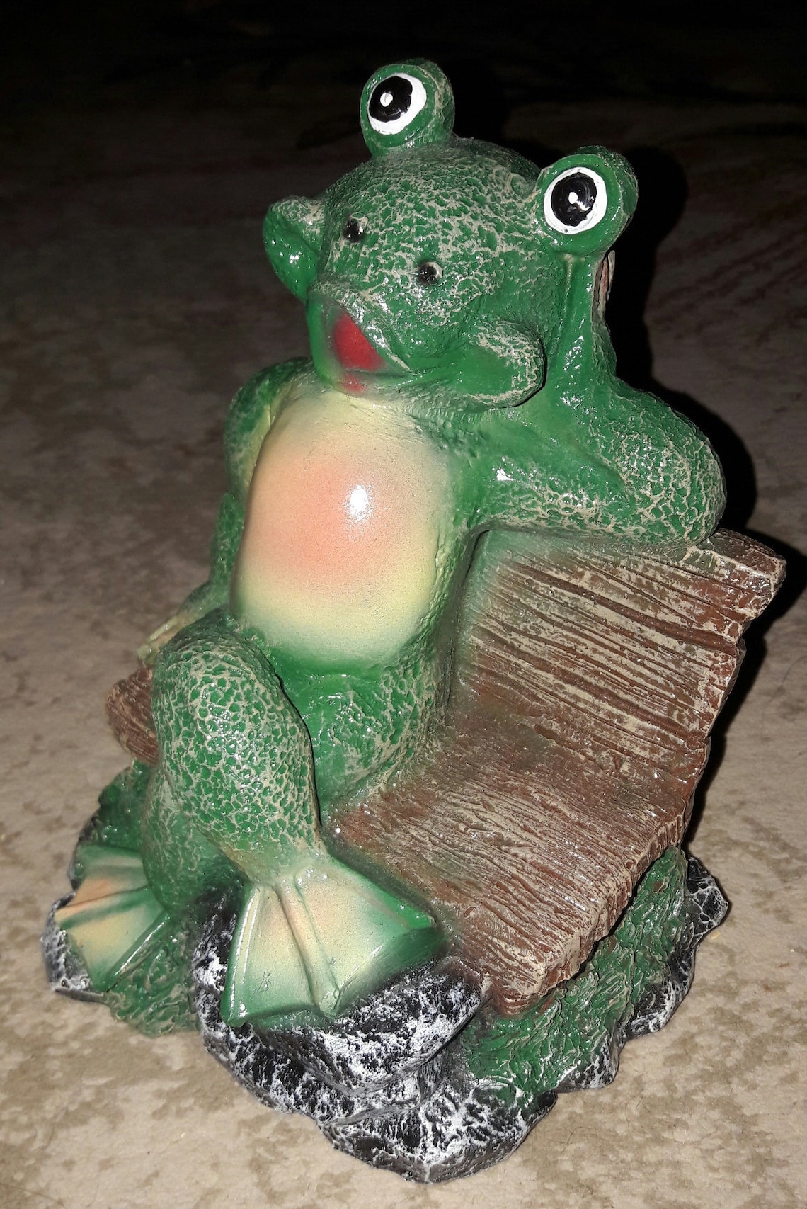 Statue Frog Garden Decor Toad Outdoor Figure Sculpture Yard Etsy