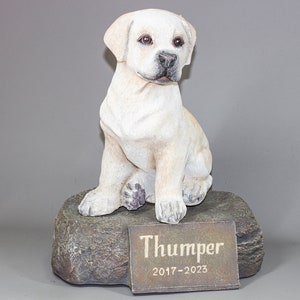 Unique Labrador Urn *Cremation Statue Dog Ashes *Pet Memorial Stone Personalized *Animal Loss Burial Casket *Unique Keepsake Funeral Tribute