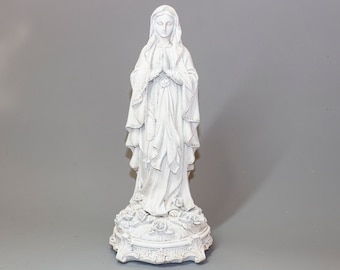 Catholic Virgin Mary Sculpture *Christian Statue Our Lady *Saint Madonna Figurine *Religious Home Decor *Holy Blessed Mother God Altar Gifts