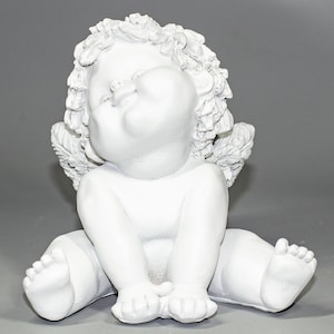 Sitting Angel Statue *Keepsake Sculpture Cherub *Romantic Wedding Gifts *Religious Home Decorations *Outdoor Garden Ornament Figurine Child