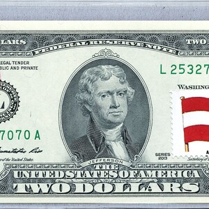 Banconota da un dollaro USA *Bandiera australiana *Valuta cartacea *Banconota della Federal Reserve *2 francobolli da due dollari *Banconota Gemma Unc *Decorazione di denaro fortunato aziendale