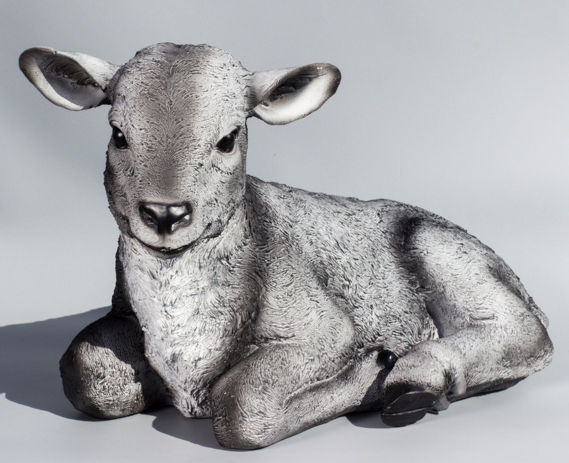 Sheep Garden Statue large Sculpture Outdoor farmhouse Decor Etsy