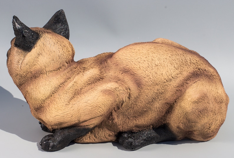 Siamese Cat Statue Garden Sculpture Pet Yard Decor Kitten | Etsy