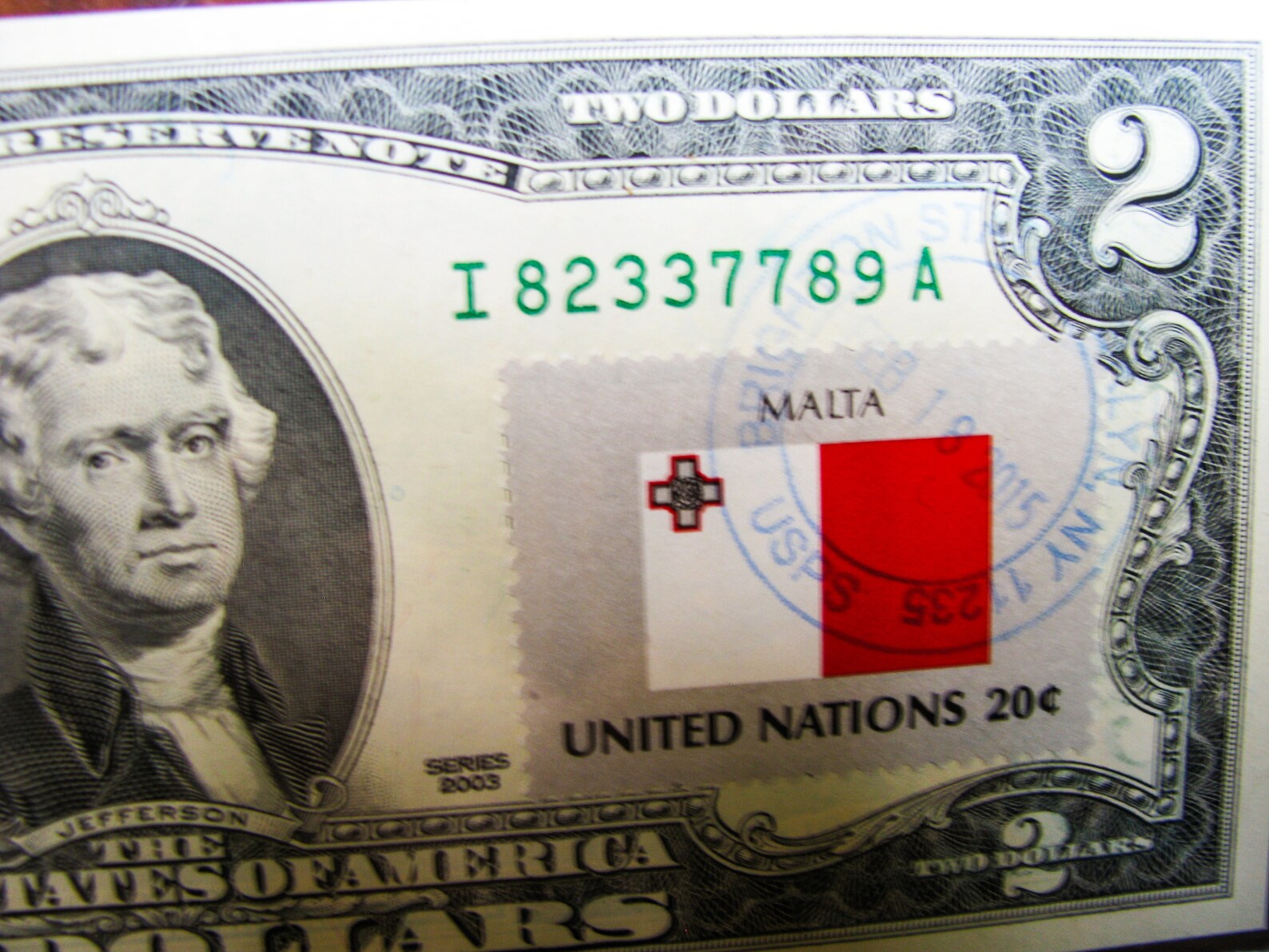 Federal Reserve Bank Note *2 Dollar Bill *two Dollar Banknote *paper ...