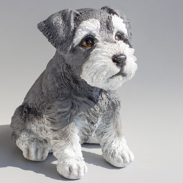 Schnauzer Urn *Cremation Statue Dog Ashes Holder *Pet Keepsake Memorial *Animal Burial Grave Decor *Funeral Sympathy Gift Beautiful Souvenir