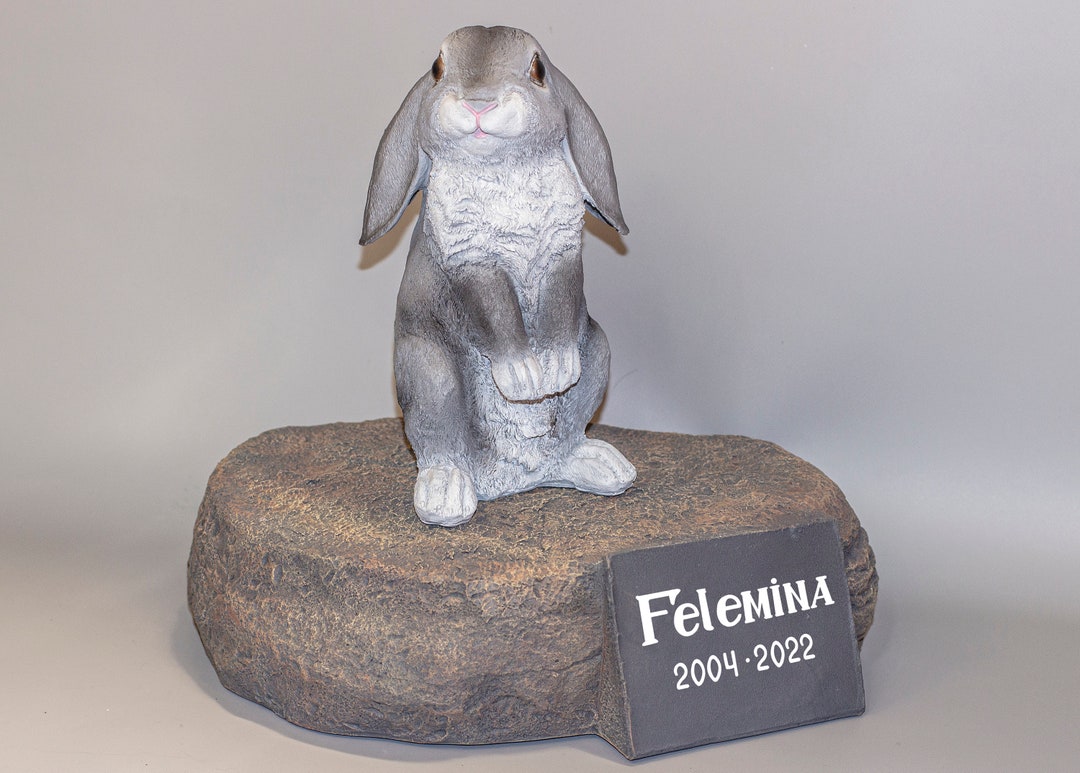 Lop Eared Bunny Urn *cremation Statue Pet Ashes *rabbit Memorial ...