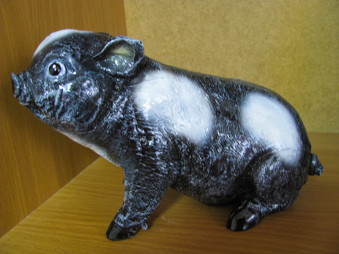 Pig Statue garden Statue Large sculpture Lawn Animal figure Etsy