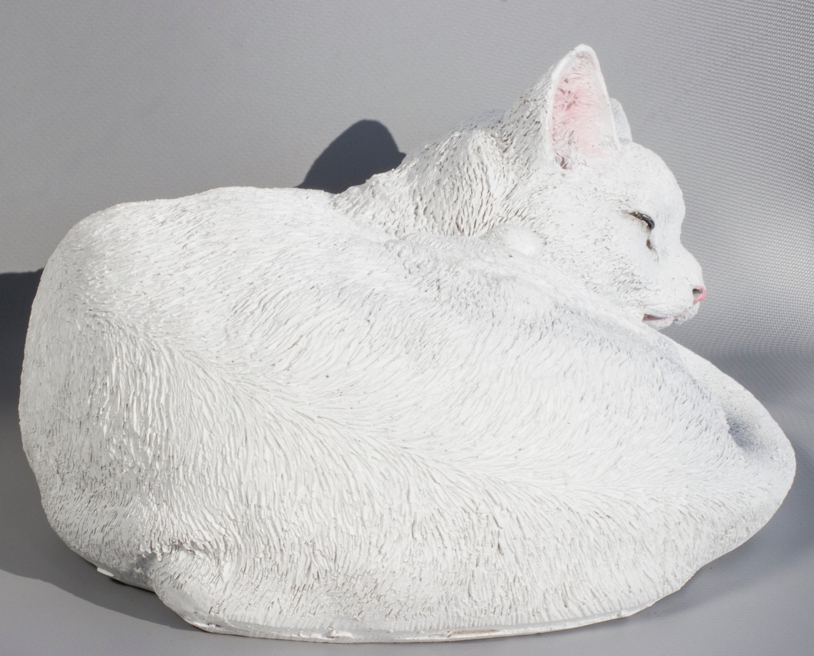 White Cat Urn Sleeping Cat Memorial Statue Cremation Urn for Etsy