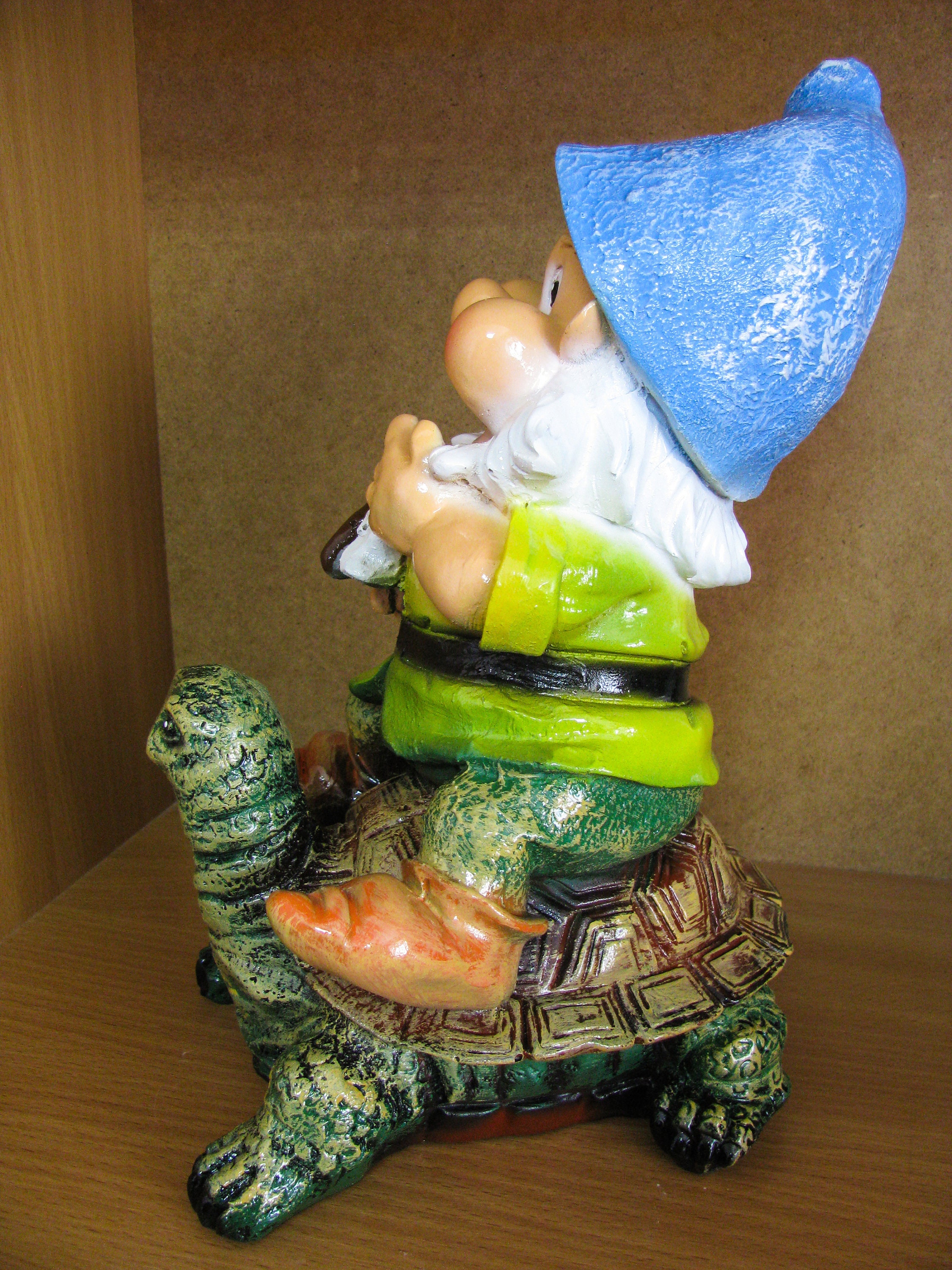 Acheter Statue de Gnome de jardin assis sur une tortue, Sculpture en  résine, décoration de pelouse, cadeau