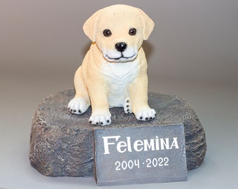 Labrador Urn *Dog Memorial Tombstone Marker *Cremation Statue Pet Ashes *Unique Funeral Casket *Grave Ornament *Animal Loss Remembrance Gift