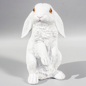 white rabbit statue