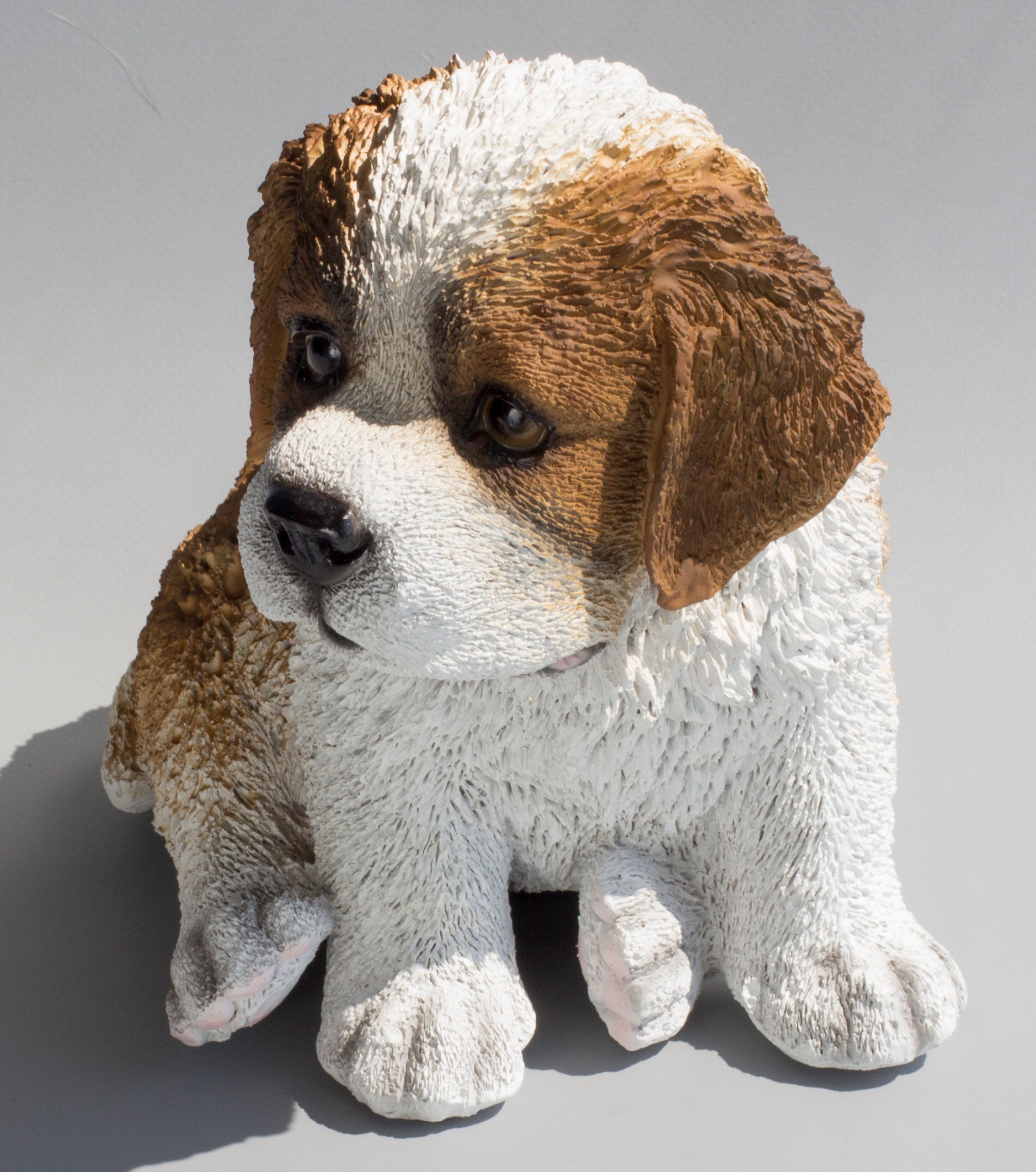 Saint Bernard Statue dog Memorial Figurine pet Sculpture Etsy