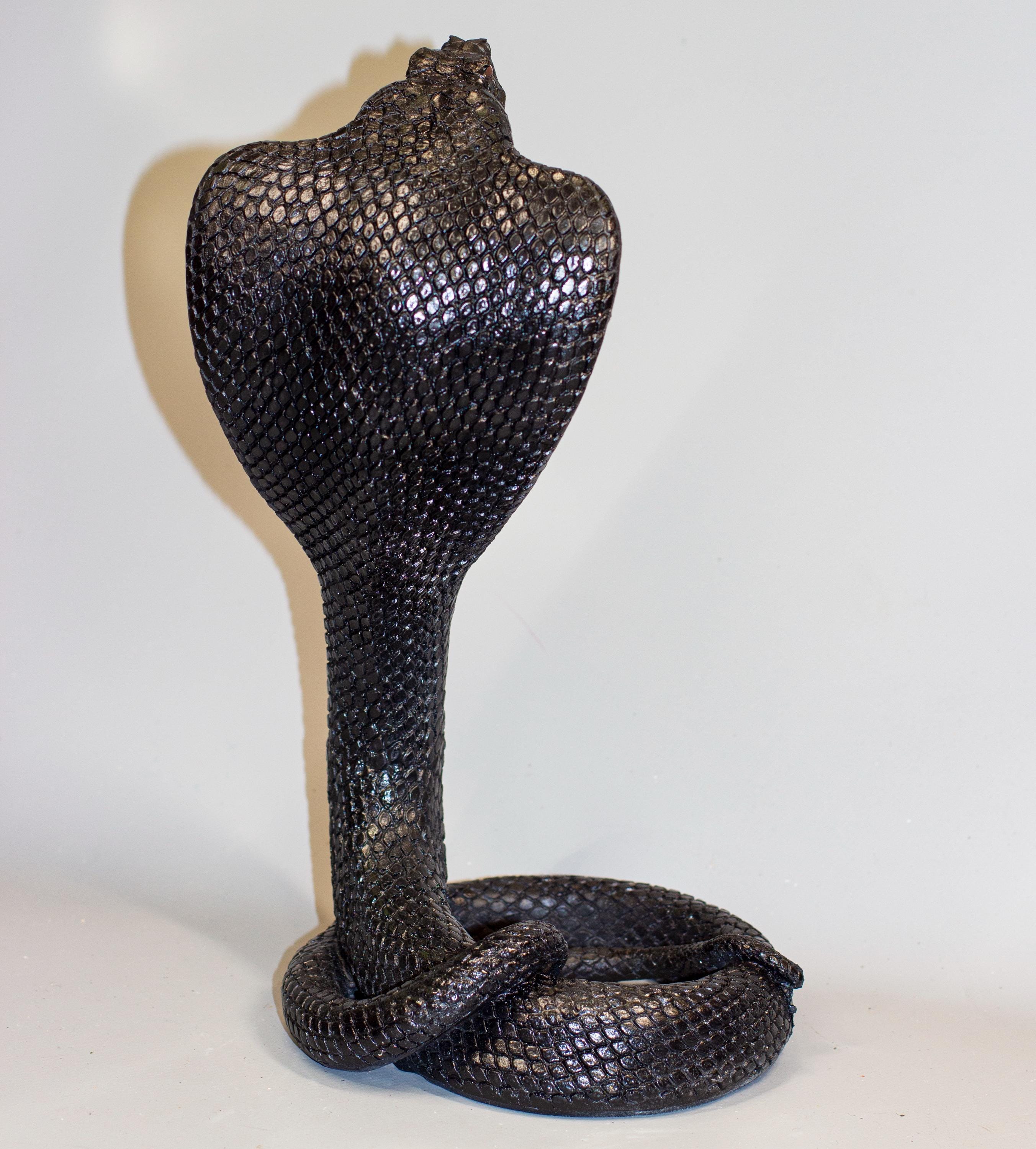 キングコブラ ヘビの彫刻 *野生動物の彫像 爬虫類 *十二支風水記念品