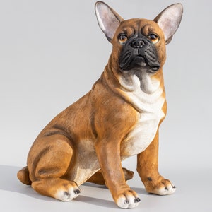 French Bulldog Urn *Pet Memorial Statue *Cremation Casket Dog Ashes Holder *Burial Remembrance Sculpture *Outdoor Funeral Keepsake Realistic