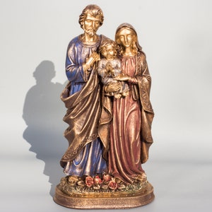 Heilige Familie Statue * Joseph Maria Baby Jesus Figur * Krippe Andenken * Religiöse Skulptur Kind * Christliche Dekoration Haus Weihnachtsgeschenk