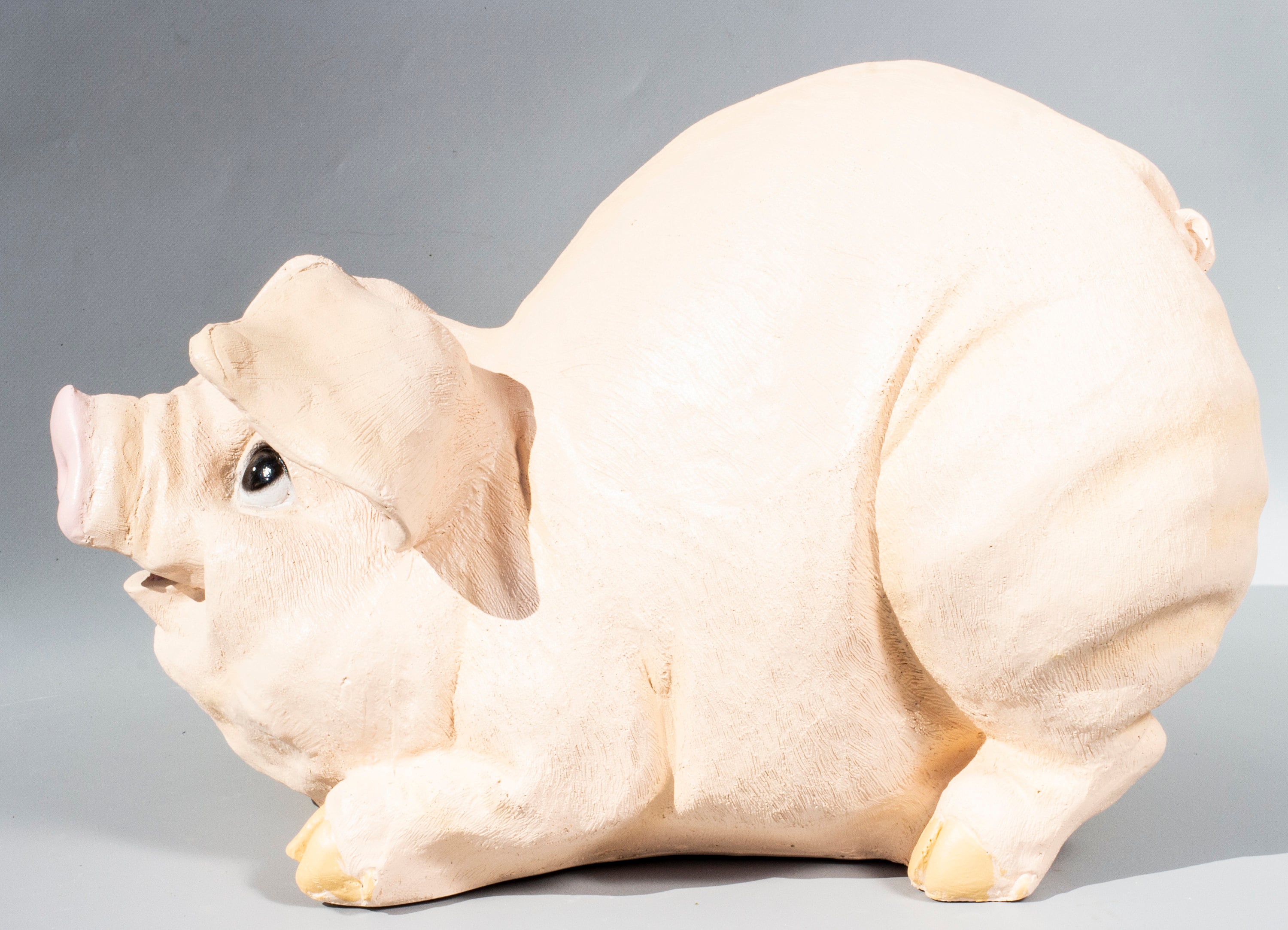 ビンテージ ブタ イノシシ 木彫り 置物 インテリア 工芸品 美術品