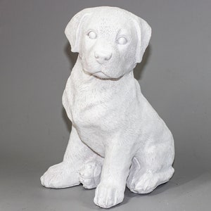 Labrador Urn for Ashes Unpainted *Dog Memorial Statue Ready to Paint *Cremation Sculpture Pet *Grave Decor Outdoor *Funeral Tribute Figurine
