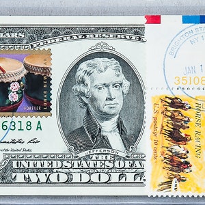 Two Dollar Note * Pferderennen Geschenke * Papiergeld US *Federal Reserve Bank *2 Dollar Bill Briefmarken * Banknote Gem Unc * Währung Sammlung Geschenke