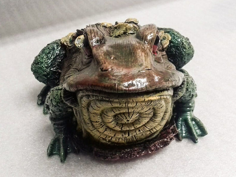 Statue Brown Toad Garden Frog Large Feng Shui Decor Figure | Etsy