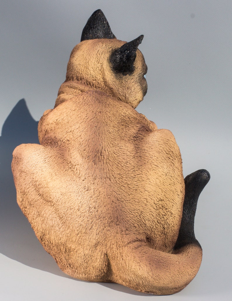 Siamese Cat Statue Garden Sculpture Pet Yard Decor Kitten | Etsy