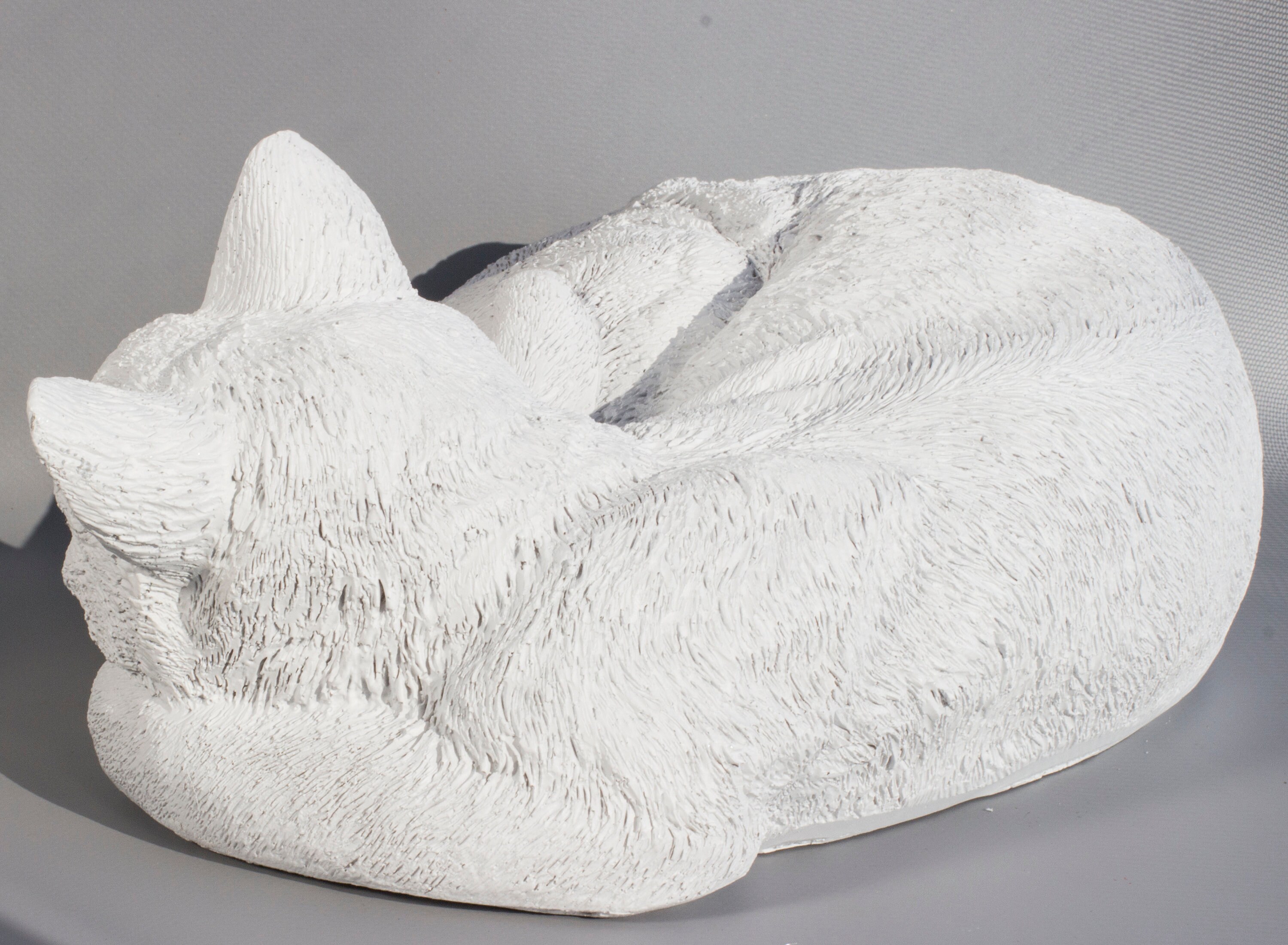 White Cat Urn Sleeping Cat Memorial Statue Cremation Urn for Etsy