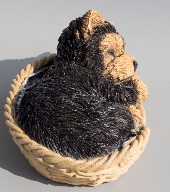 ヨークシャーテリアの子犬の彫像 アート工芸彫刻 インテリア装飾 ペットショップ カフェ ギフト贈り物 輸入品 犬ヨークシャテリアイタリア置物インテリア工芸品美術品A1025