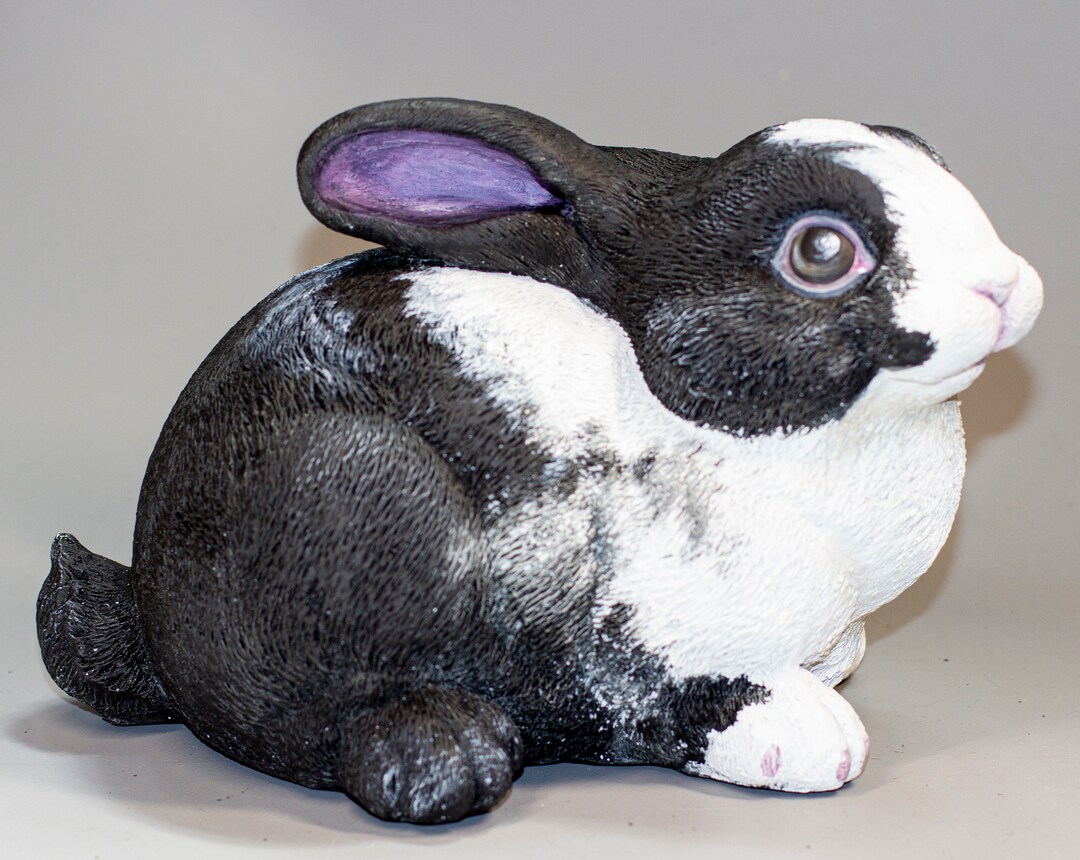 Tuxedo Rabbit Urn Custom Paint *unique Cremation Statue Pet Ashes ...