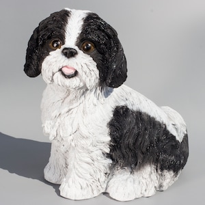 Shih Tzu Urn Dog Ashes *Cremation Statue Pet *Memorial Grave Decor *Funeral Keepsake Outdoor *Sculpture Animal Loss Realistic *Unique Casket