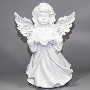 Angel Girl Statue *Reading Book Decor *Sculpture Romantic Cherub *Garden Figurine *Religious Home Ornament *Keepsake Memorial Sympathy Gifts