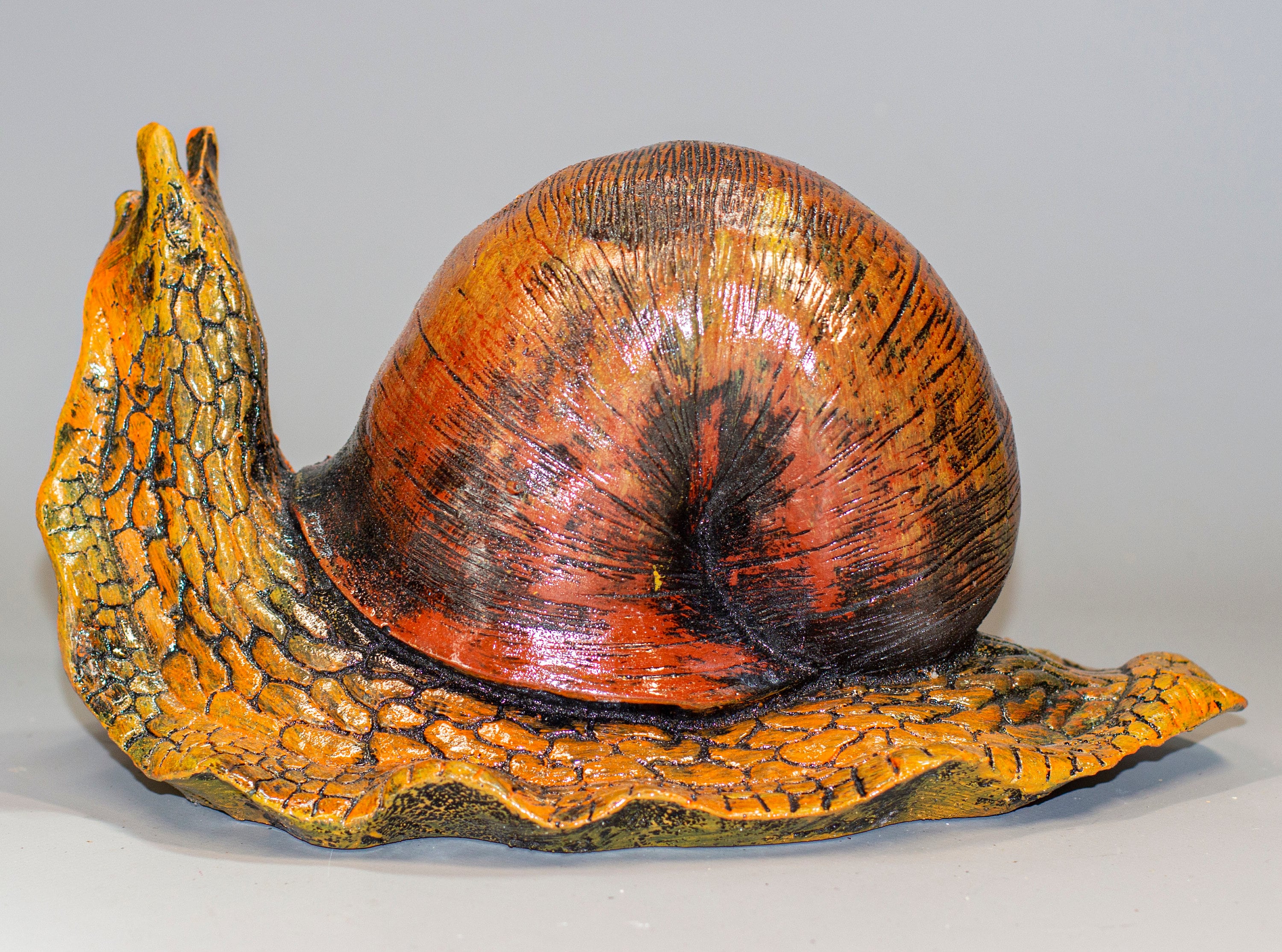 Snail Statue Snail Statue *garden Sculpture Slug *cochlea Figurine *large Flowerbed ...