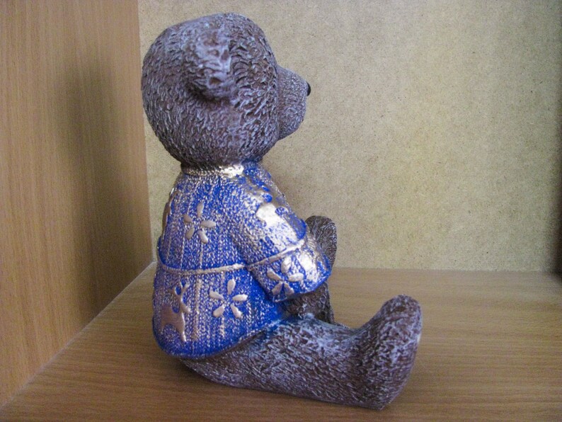 Teddy Bear Figurine baby Bear Statue garden Sculpture Animal Etsy UK