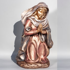 Holy Mother Statue *Our Lady Kneeling *Virgin Mary Figurine *Religious Sculpture *Saint Madonna Altar Decor *Devotional Christian Gift Women