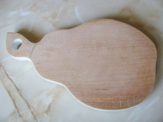 Chopping board heart wood 8 x 8 inches 20 x 21 cm cutting wooden love decoupage