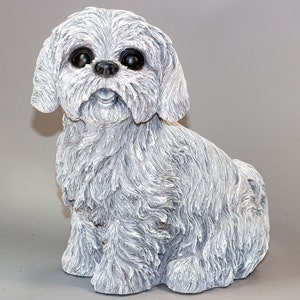 Shih Tzu Burial Urn *Unique Cremation Statue Dog Ashes Holder *Pet Memorial Outdoor *Funeral Tribute Casket *Animal Loss Remembrance Gifts
