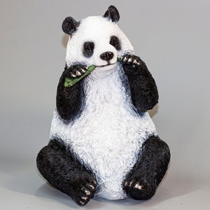 Panda Sculpture *Bear Garden Statue *Wildlife Animal Decorations *Flowerbed Figurine *Back Yard Outdoor Keepsake *Babyshower Gift Home Patio