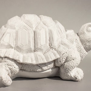 Turtle Statue Unpainted *Pet Memorial Ready to Paint *Garden Sculpture Tortoise *Animal Funeral Keepsake *Figure Backyard Decoration Outdoor