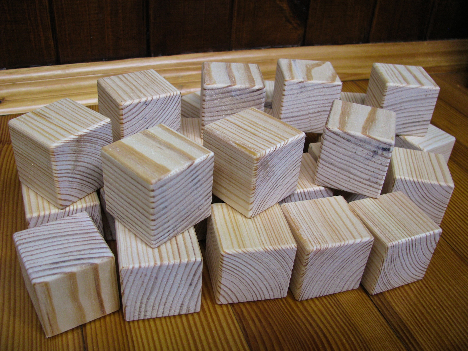 Wooden Blocks Unfinished Wood Building Cube Natural Pine Eco Etsy