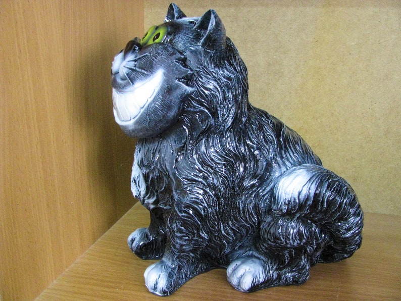 Cheshire Cat Figurines Garden Statue Cat Fairy Yard Decor Etsy